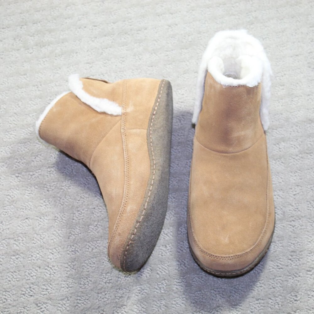Sorel Nakiska Women's 9 Tan Suede Sherpa Lined Ankle Boot NL3389-224